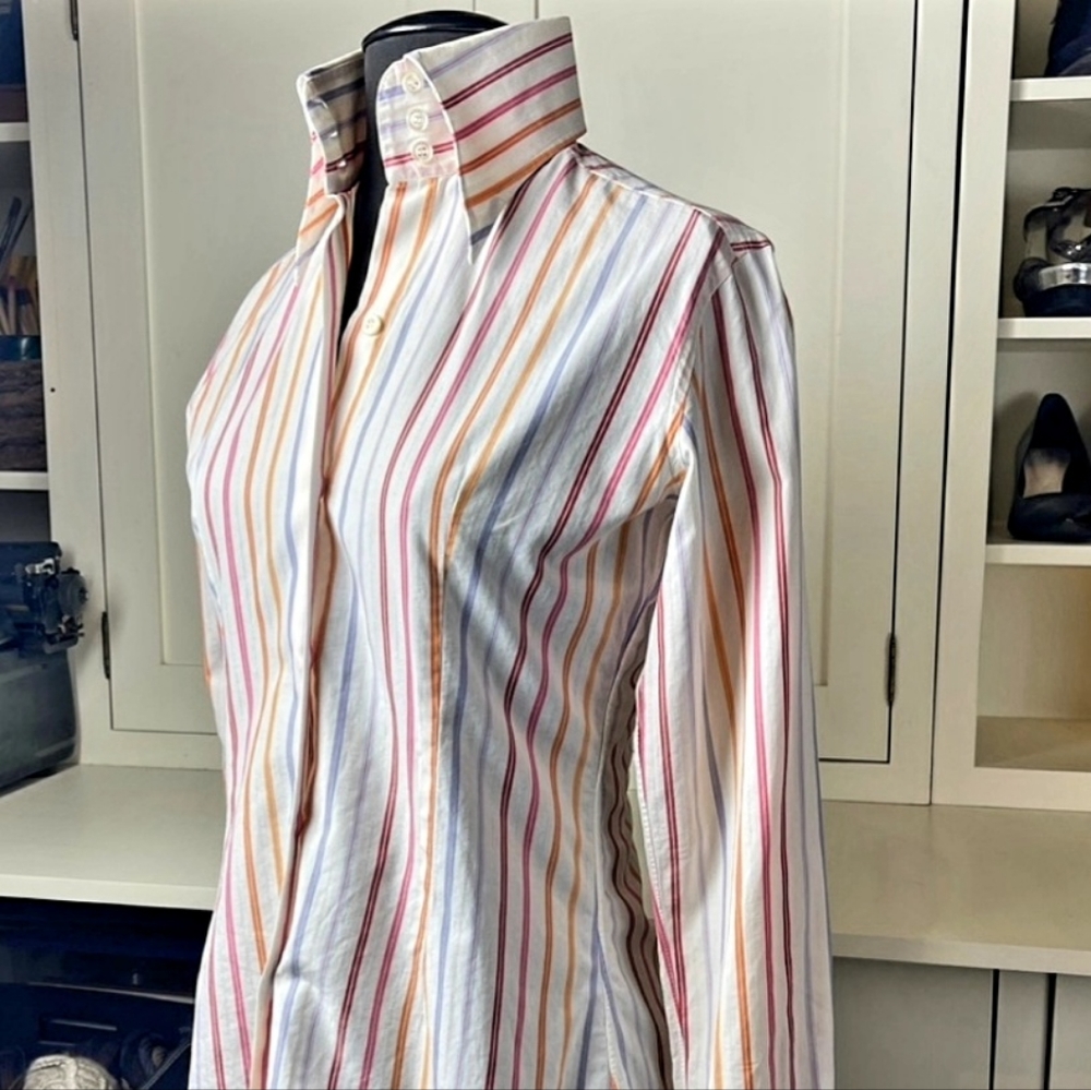 💯 Domenico Vacca Pointed Collar Blouse
